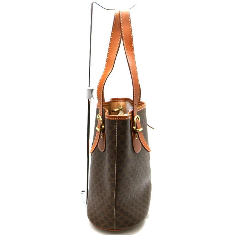 CELINE Macadam Tote Bag Brown Leather - Picture 5 of 6